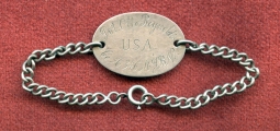 WWI US Army Co. A 346th Machine Gun Bn Grouping with Silver ID Bracelet, Medals, Diary