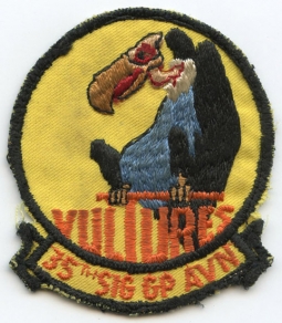 Late 1960s US Army 35th Signal Group Aviation Jacket Patch US-Made
