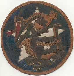 373rd Bomb Squadron, 308th Bomb Group, 14th Air Force CBI Chinese-Made Leather Patch