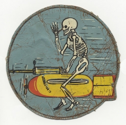 Rare, IDed 386th Bomb Squadron, 312th Bomb Group, 5th AF Leather Jacket Patch