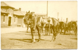 Great Early 1920's US Army 3rd Cavalry Regiment Trooper RPPC