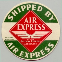 1930s Air Express Package Label