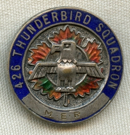 RARE Ca. 1942 - 1943 RCAF 426 Sq. Badge from Royal Air Field Dishforth