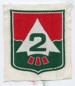1960's ARVN 2nd Infantry Division Old Style Patch in Bevo Weave