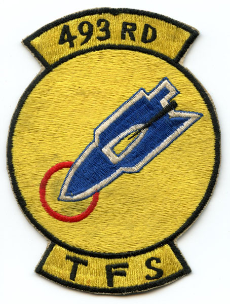 Scarce 1960s USAF 493rd Tactical Fighter Squadron Patch