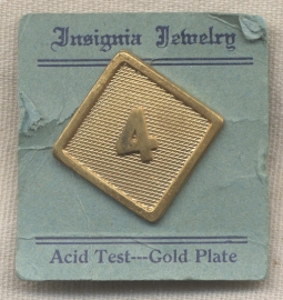 Ca. 1930's Civilian Conservation Corps (CCC) 4th District Collar Insignia