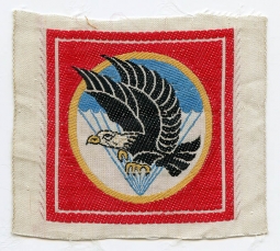 Viet Nam War 1960's ARVN Airborne Divisions Shoulder Patch in Bevo Weave
