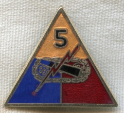 Late WWII US Army 5th Armored Division (Victory) Patch-Type DI
