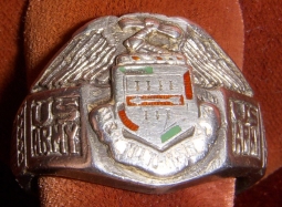 Circa 1940 US Army 5th Infantry Regiment Sterling Ring Made in Panama