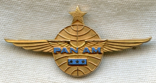Beautiful 10K GF 1960s Pan Am Check Pilot Wing 4th Issue by Balfour