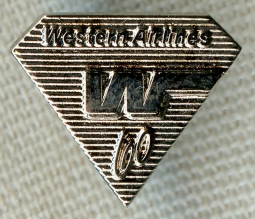 Western Airlines 60th Anniversary Lapel Pin from 1986 in Sterling Silver