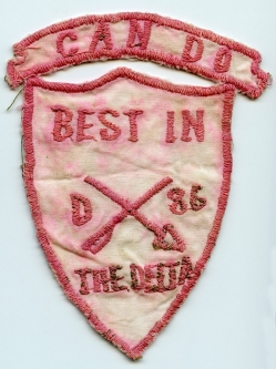 Large, Late '60's US Army D Co., 86th Engineer BN Vietnamese-Made Pocket Patch