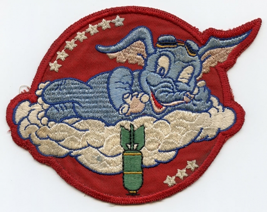 US ARMY AIR FORCE WWII 646TH BOMB SQUADRON A2 JACKET PATCH SQDN SQ 410TH BG 9TH 