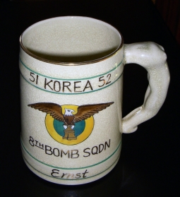 Great Korean War USAF 8th Bomb Squadron Beer Mug Made in Korea <p> NO LONGER AVAILABLE