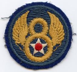 Rare Variant UK-Made USAAF 8th AF D-Day Era Shoulder Patch