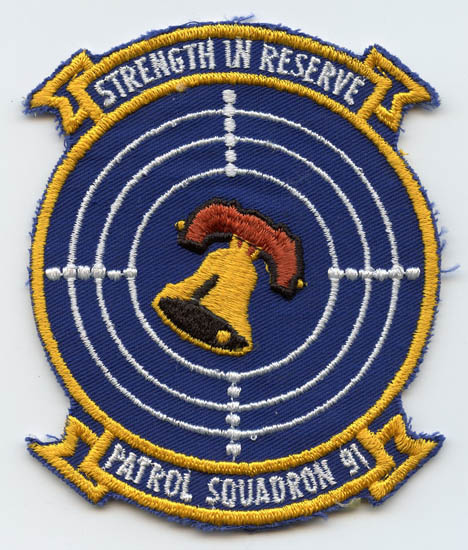 Circa 1970s USN Patrol Squadron 91 (VP-91) Patch in Twill