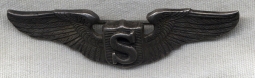 Very Rare Issue WWII Service Pilot Wing by Blackinton