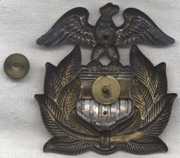 WWII Sterling Silver Merchant Marine Officer Cap Badge