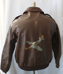 WWII USAAF 356th FG 359th FS 8th AF A-2 Jacket of Pilot Lt. Wendal J. Nelson KIA 1/1/45