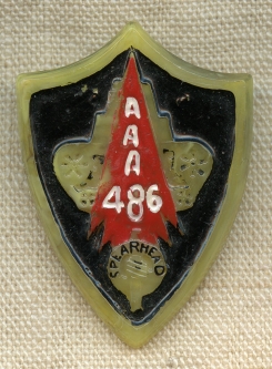 Rare Theatre-Made WWII US Army 486th AAA Battalion DI in Plastic