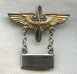 Nice Sterling WWII USAAF Lieutenant Sweetheart Pin, Well-Made