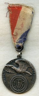 Scarce WWI Service Medal from North Adams, Massachusetts by Robbins Co.