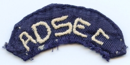 WWII Theater-Made Twill US Army Advance Sector (ADSEC) Arc