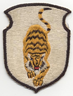 Rare Korean War, Japanese-Made USAF 37th Bomb Squadron Patch with Orange Bengal Tiger