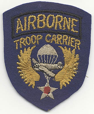 English-Made WWII USAAF Airborne Troop Carrier Shoulder Patch