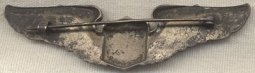 1920s US Air Corps Pilot Wing in Silver-Plated Brass