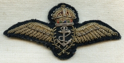 Beautiful, Lightly Worn, WWII UK Fleet Air Arm Commissioned Pilot Wing