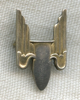 Rare WWII USAAF Air Gunnery School Top Score Award Winged Bullet Pin
