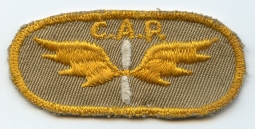 Rare, Early WWII Civil Air Patrol Overseas Cap Patch