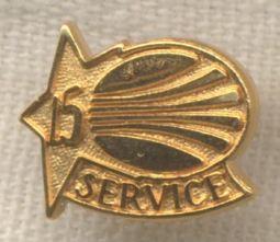 1980s Continental Airlines 15 Years of Service Pin