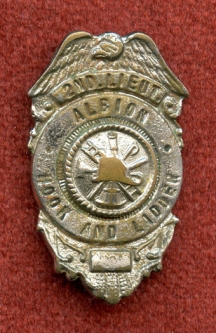 1950s-1960s Albion, New York Hook & Ladder Co. 2nd Lt. Wallet Badge