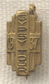 Deco 1937 American Motorcycle Association (AMA) Gypsy Tour Lapel Pin
