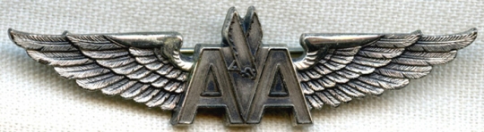 Scarce Late 1990s American Airlines Flight Attendant Wing 3rd Issue for Under 5 Years of Service