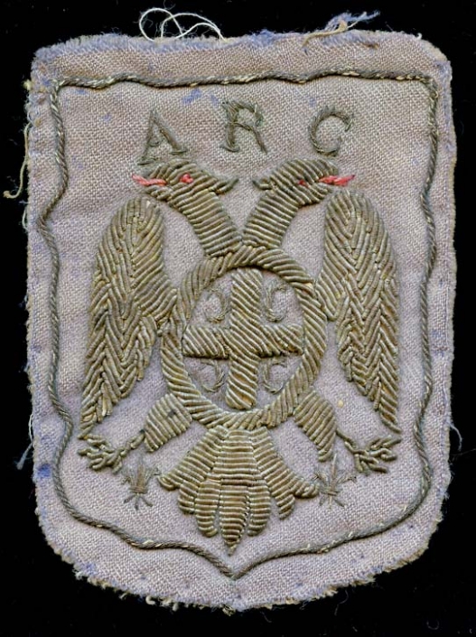 Ext. Rare 1915 American Red Cross in Serbia Bullion Shoulder Patch