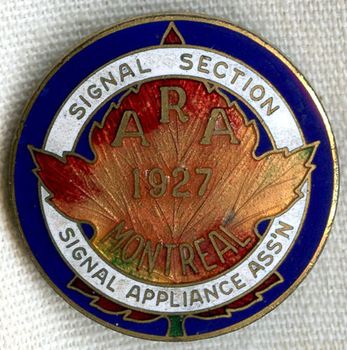1927 American Railway Association (ARA) Signal Section Meeting Souvenir Badge