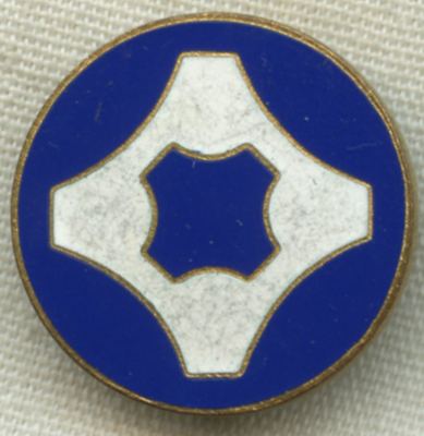 Late WWII US Army 4th Service Command Patch-Type DI