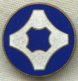 Late WWII US Army 4th Service Command Patch-Type DI