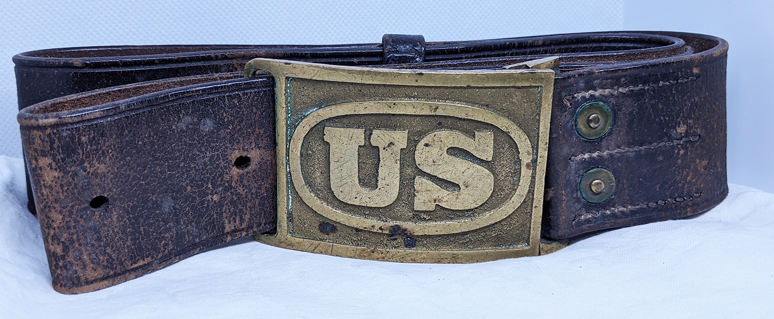 Lot - U.S. Civil War/Indian Wars Era Leather Belt with buckle