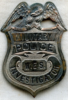 Great Ca. 1944-45 US Army Military Police Investigation Badge for Western European Sector