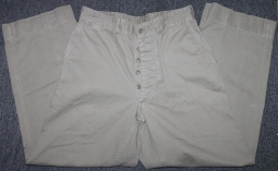 WWII United States Army Khaki Cotton Trousers Button-fly Size 30-31. Named to R.G. Thiboutot