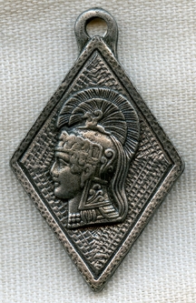 Cool WWII US Army WAC Medallion in Ca 1943 "War Shortages" Silver Plated White Metal