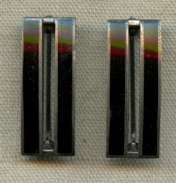 Pair of WWII ATC Pilot Rank Insignia in Enameled Sterling Silver
