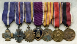 Fabulous WWII Ribbon Bar Made in Japan During Occupation for a real USN Aviation Hero: Sadly Unnamed