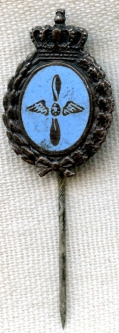 Beautiful Circa 1914 Bavarian Aero Club Pilot's Stick Pin