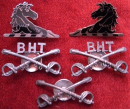 Beautiful Set of 1920s-1930s Culver Military Academy Black Horse Troop Insignia by Meyer