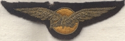 Beautiful WWII UK-Made Bullion Netherlands Pilot Wing